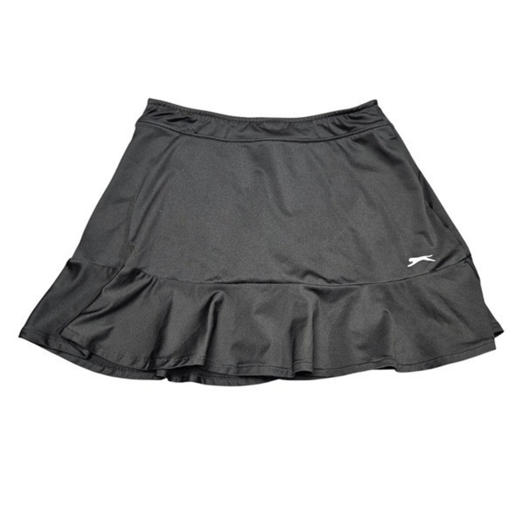 Slazenger Ruffle Athletic Skort Womens S Black Tennis Golf Skirt Pickleball